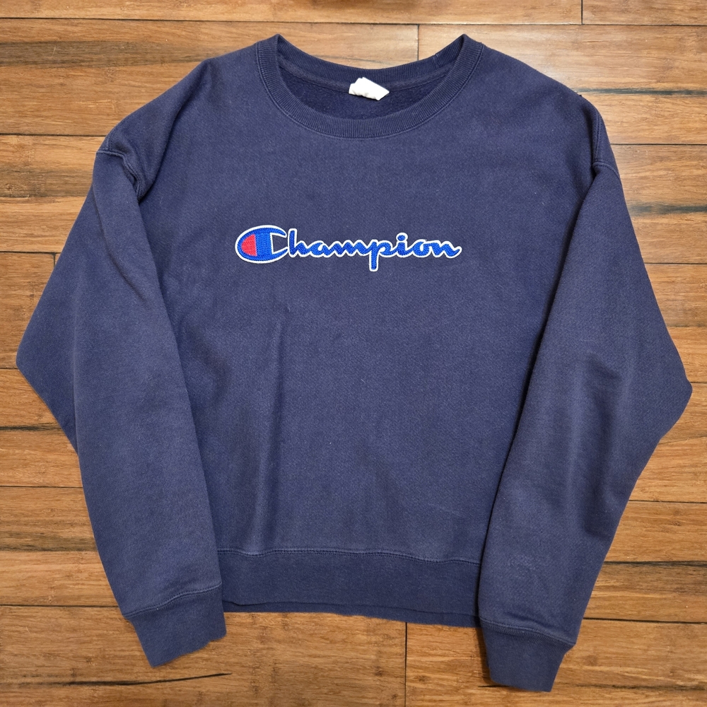Unisex Champion Classic Navy Crewneck Sweater